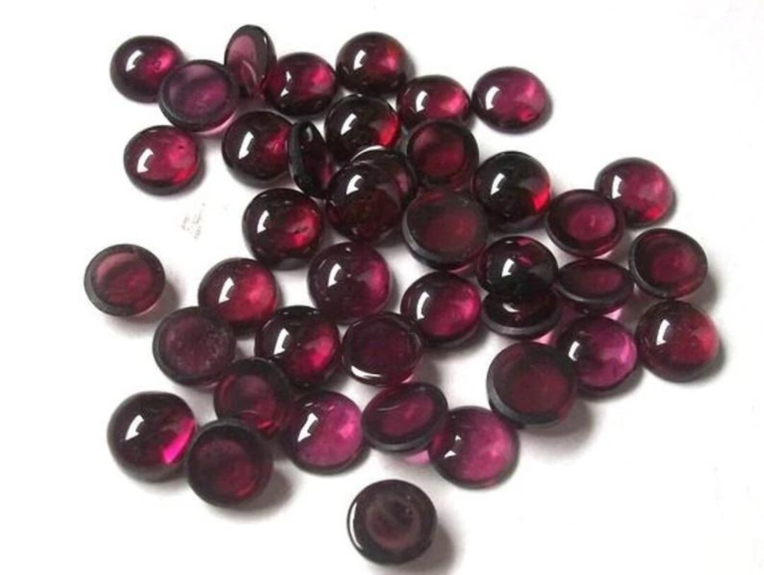 Lot De 9 Grenats Hessonite Naturels - Pierres Précieuses Cabochon - 135,90 Carats - Inde