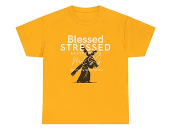 Blessed Stressed Mom Life T-Shirt | Mom Silhouette, Funny Mom Shirt