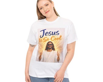 Retro Jesus Thumbs Up Graphic T-Shirt | Playful Faith Tee