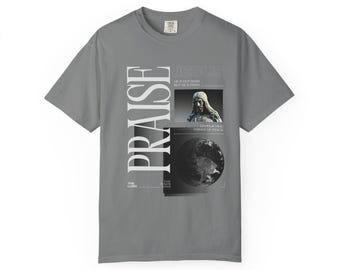 Priest, Moon Graphic T-shirt | Monochrome Religious Artwork Tee
