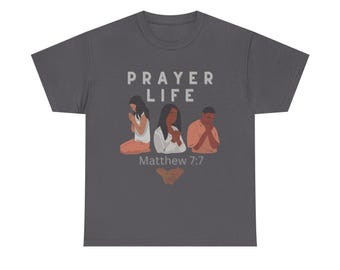 Prayer Life T-Shirt | Praying Women Illustration, Faith Tee