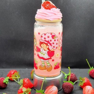 16oz Strawberry Milk Snow Globe Tumbler