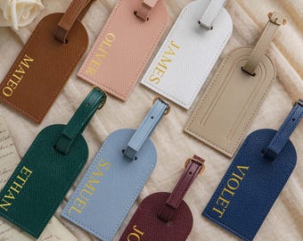 Personalized Luggage Tag, Custom Name Passport Holder & Luggage Tag Set, Wedding Favor, Bridesmaid Travel Gift