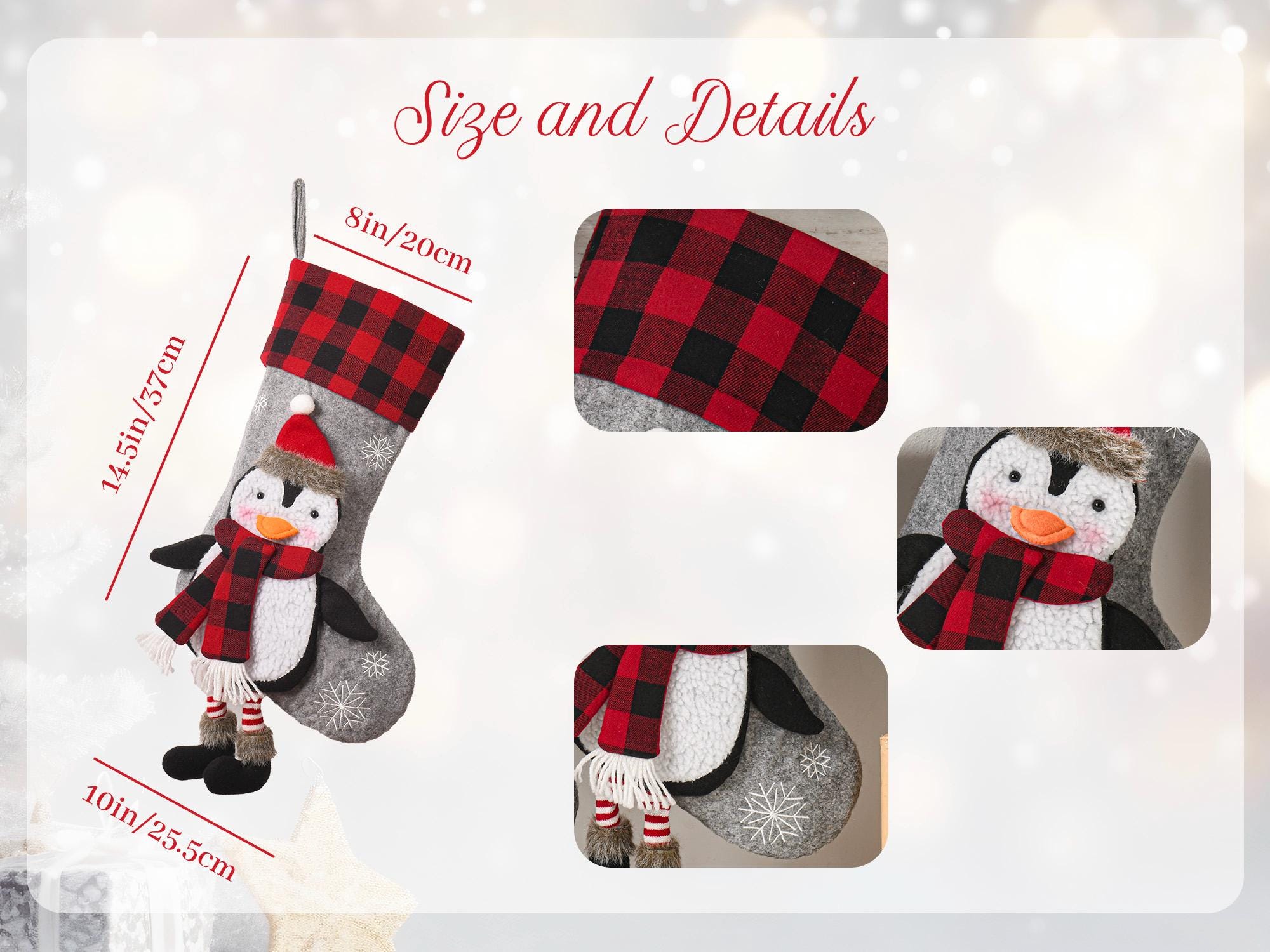 Personalized Family Christmas Stockings, Custom 3D Christmas Stockings, Holiday Decor, Embroidered Stockings With Name, Monogram Stocking