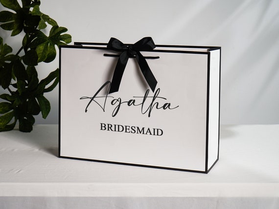 Personalized Bridesmaid Gift Bags, Custom Wedding Gift Bags,Bachelorette Party Bag,Welcome Gift Bags,Bridal Party Gift Bags,Elegant Gift Bag