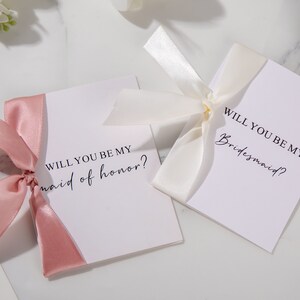 Voorstelkaart bruidsmeisje, kaart bruidsmeisje voorstel, kaart bruidsmeisje, Will You Be My Bridesmaid, kaarten lint bruidsmeisje, trouwkaart, kaart bruidsmeisje