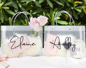 Personalized Bridesmaid Gift Bags, Custom Wedding Gift Bags,Bachelorette Party Bag,Welcome Gift Bags,Bridal Party Gift Bags,Elegant Gift Bag