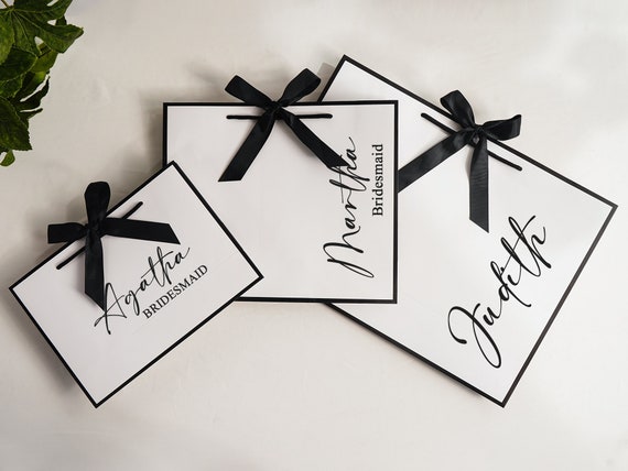Personalized Bridesmaid Gift Bags, Custom Wedding Gift Bags,Bachelorette Party Bag,Welcome Gift Bags,Bridal Party Gift Bags,Elegant Gift Bag