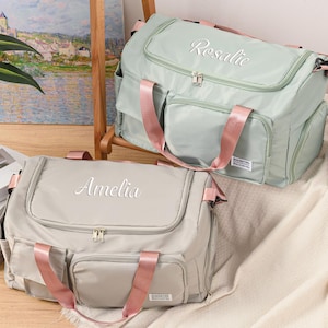Personalisierte Name Seesack, benutzerdefinierte Weekender Tasche mit Namen, bestickter Seesack, Reisetasche für sie, ursprüngliche Sporttasche, Reisetasche