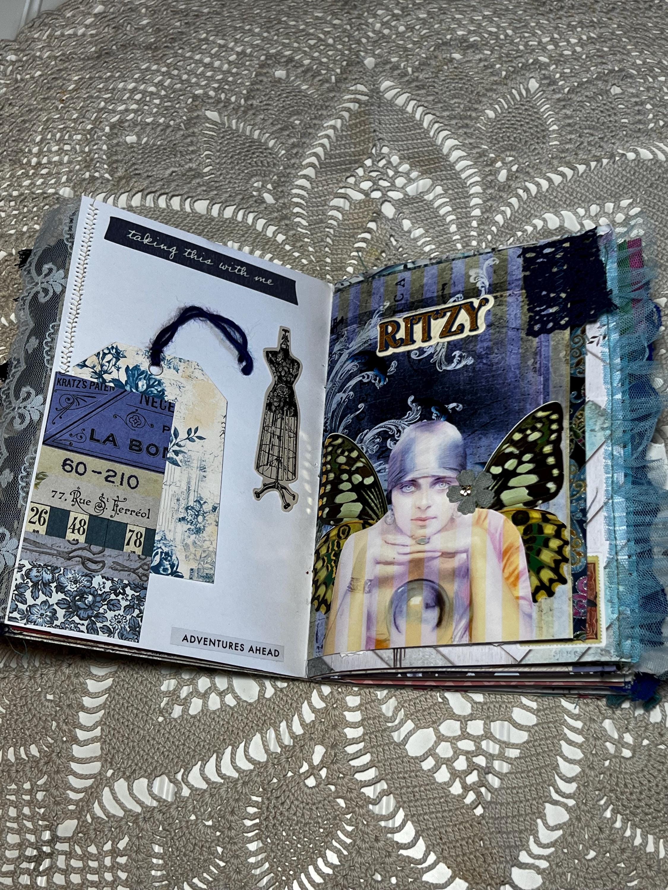 Junk Journal “classy” in Blues - Etsy