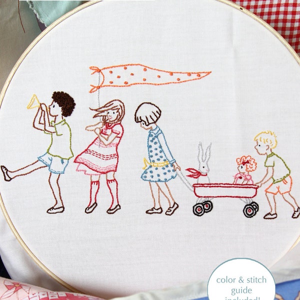 Embroidery Pattern PDF- On Parade