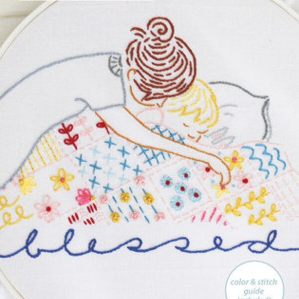 Embroidery Pattern PDF- Blessed