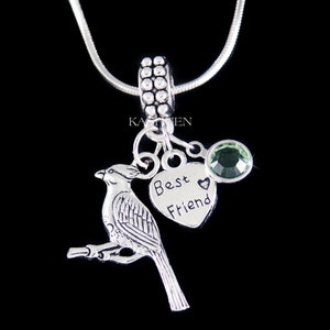 Cardinal Bird Memorial Necklace Remembrance In Memory of Best Friend Loss of BFF Passing Grief Sympathy Gift Keepsake Jewelry Bracelet Charm