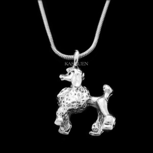 Poodle Bracelet Charm, 3D French Poodle Dog Pendant, Toy Poodle Charm Necklace, Animal Lover Gifts, Pet Puppy Poodle Keychain Birthday Gifts
