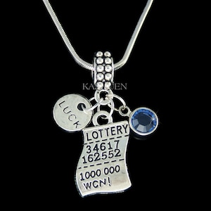 Gewinnen Lotterie Ticket Armband Charme Glücksspiel Gewinner Halskette Glück Glück Anhänger Schmuck Wunsch Gewinn Preis 20.30.40.50.Geburtstagsgeschenke
