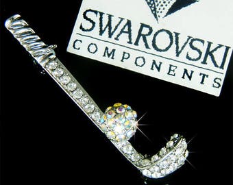 Swarovski Crystal Golf Club Stick Ball Golfer Set Team Sports Pin Brooch Jewelry Boss BFF Husband Wife Christmas Best Friend Birthday Gift