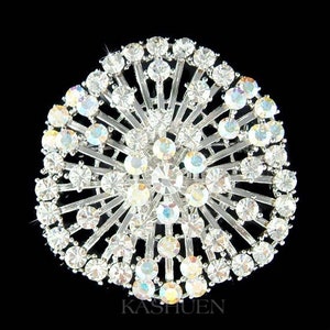 Swarovski Kristall wunderschöne Mohnblume Blumenstrauß Schärpe Pin Brosche Hochzeit Brautschmuck Mutter der Braut 50. 60. 70. Geburtstagsgeschenk NEU