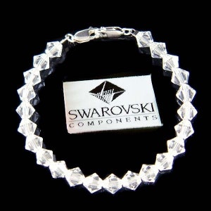 Swarovski Crystal Clear Medical ID Alert Sterling Silver Bracelet - REPLACEMENT Best Gift for Her Mother's Day Christmas Best Friends
