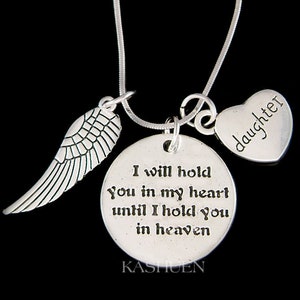 Loss of Daughter Angel Wing Grief Memorial Necklace Bracelet Charm My Love Granddaughter Bereavement Sympathy Gifts Jewelry Memory Keychain