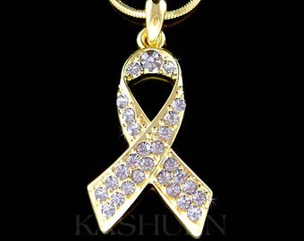 Swarovski-Kristall Immergrün Lila Speiseröhren-Magenkrebs-Bewusstseinsband Goldfarbene Halskette Schmuck Familie Unterstützung Liebhaber Frau Geschenk Neu