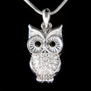 Swarovski Crystal Smart Guardians WISE OWL Hawk wisdom Bird Necklace Teacher Best Friends Christmas Birthday Gifts 4 European Charm Bracelet