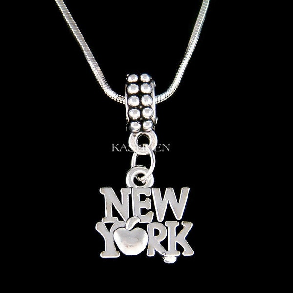 Me encanta NY NYC Joyería Regalos Nueva York Gran Manzana Collar Viaje EE.UU. Joyería de recuerdo 18 25 30 Cumpleaños Llavero Brazalete Pulsera Encanto