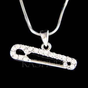 Swarovski Crystal Safety Pin Necklace Movement No Judgement Race Gender Ethnicity Activist Solidarity Jewelry Christmas Birthday Gift Unisex