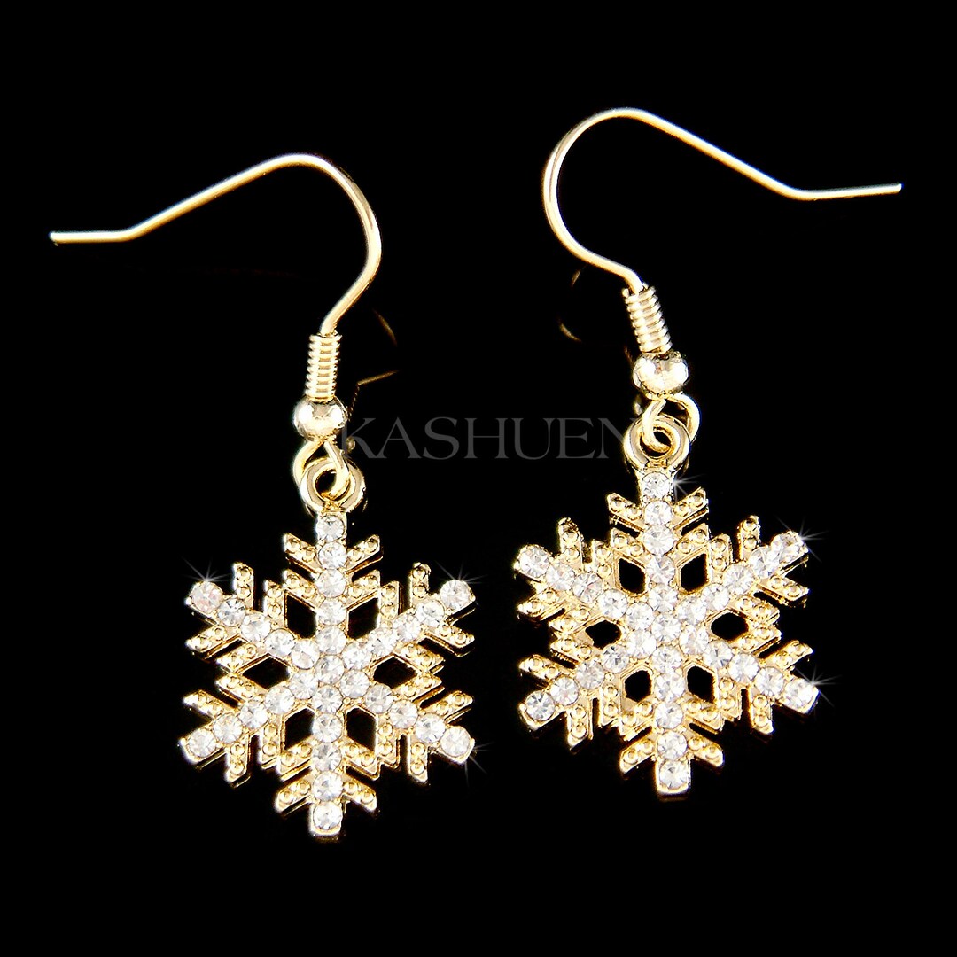 Swarovski Crystal Rhinestone Clear SNOWFLAKE Snow Flake Winter Holiday ...