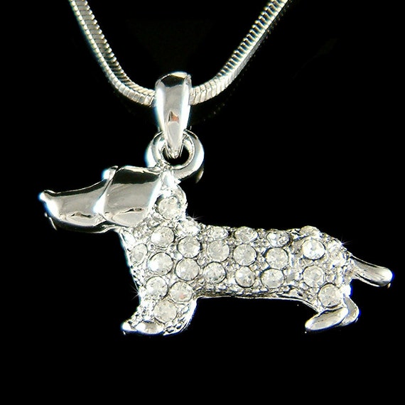 Swarovski clearance dachshund necklace