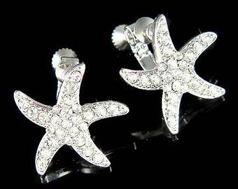 Orecchini A Stella Marina In Argento 925 Con Turchese - Ipoallergenici, Per Donna, Idea Regalo Spiaggia, Festa Della Mamma