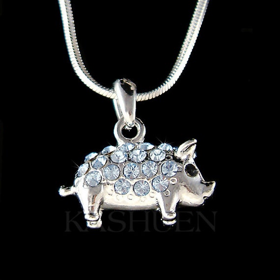 Swarovski pig hotsell necklace