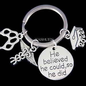 2025 Veterinarian Caduceus Paw Print Veterinary Technician Vet tech Graduate Gifts Keychain Medical Men Jewelry Necklace White Coat Ceremony