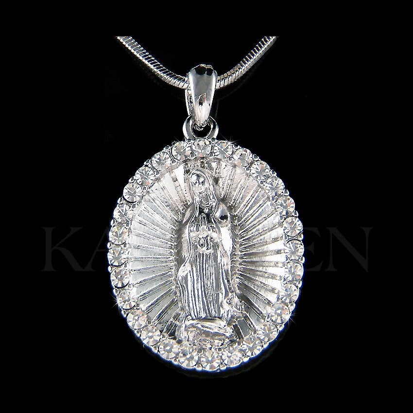 Swarovski Crystal Virgin Mary Our Lady of Virgen De Guadalupe