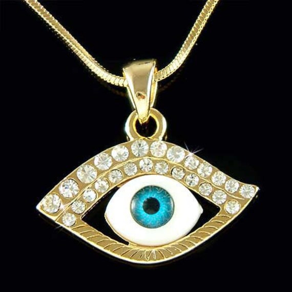 Buy Sukai Jewels Diamond Studded Blue Stone Centered Evil Eye Design  Necklace for Women and Girls Online at Best Prices in India - JioMart.