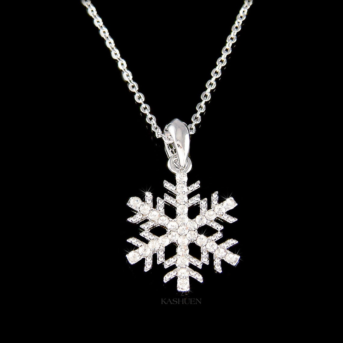 Swarovski Crystal SNOWFLAKE Necklace Snow Winter Holiday - Etsy