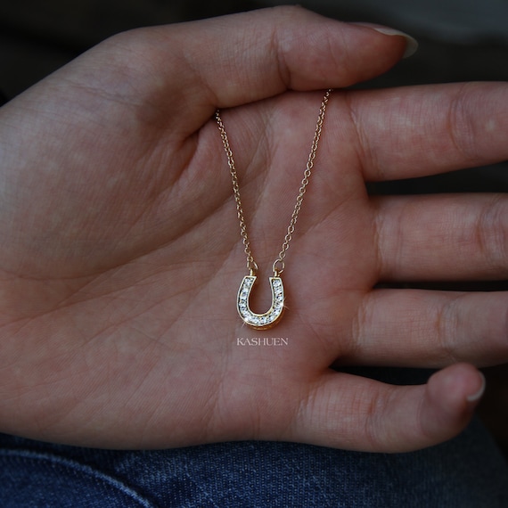 Dainty Swarovski Crystal Lucky Horseshoe Western Celebrity