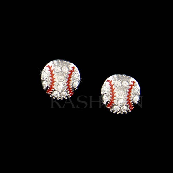 Swarovski Crystal Dainty Baseball Softball team Sports Stud Earrings Jewelry Best Friends Unisex Mom 25th 30th 40th Birthday Christmas Gift