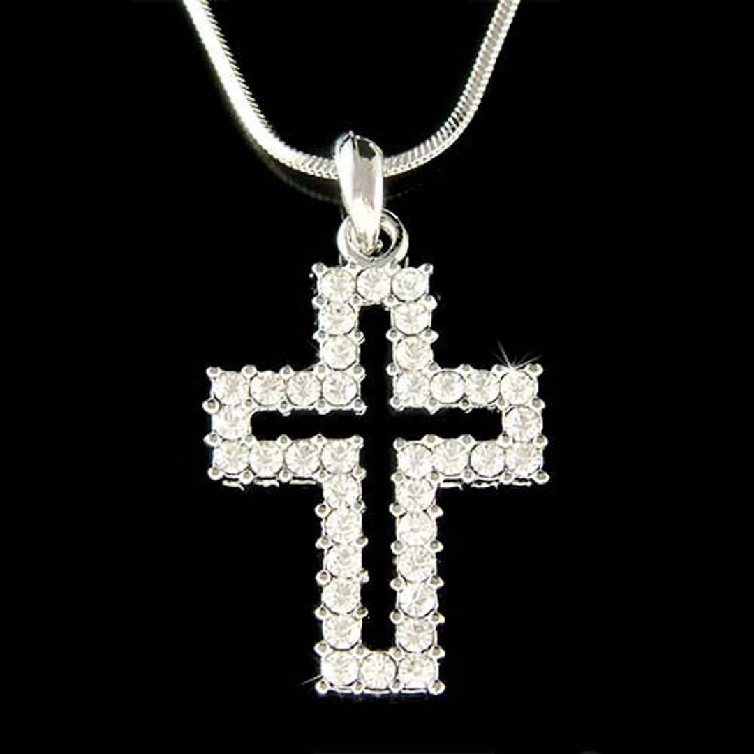 Swarovski Cross Pendant with Chain Necklace for Men & Women (SJ_2652) –  Shining Jewel