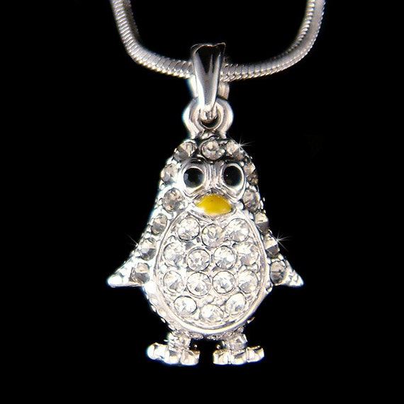 Swarovski Crystal Gray Penguin Necklace Animal Jewelry Christmas 6th 7th 8th 9th 10th 11th 12th 13th Birthday Gifts European Bracelet Charm Etsy