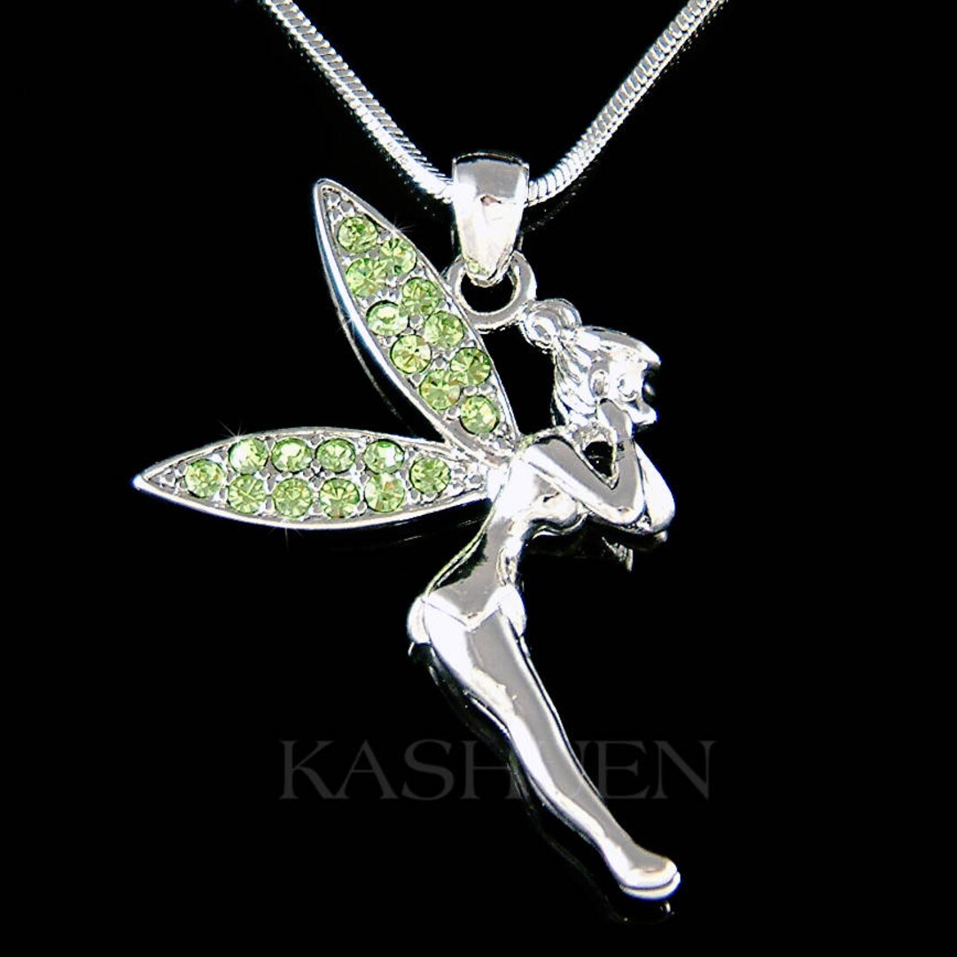 Swarovski Crystal Green Fairy TINKERBELL Tinker Bell Angel - Etsy