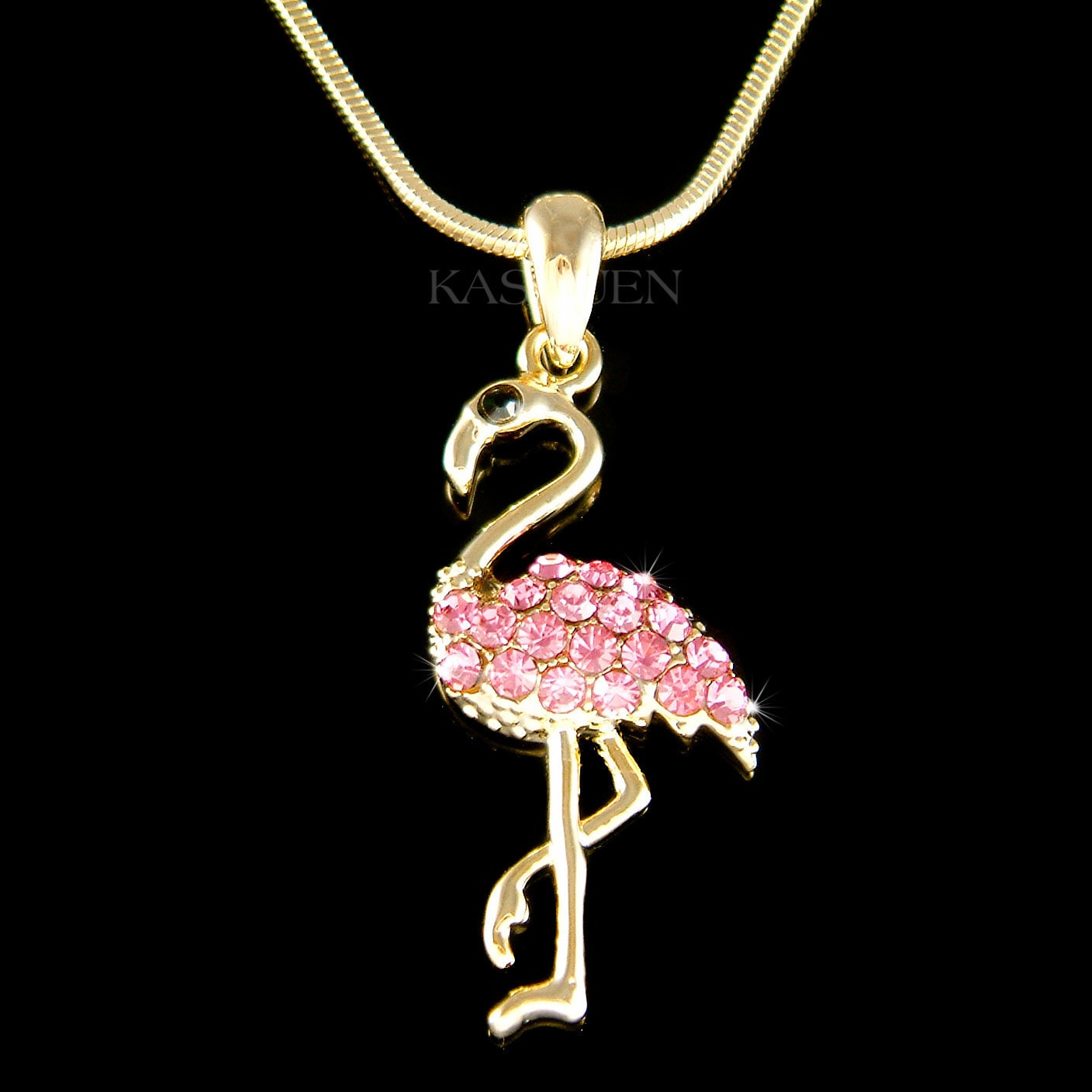 Gold flamingo hotsell charm