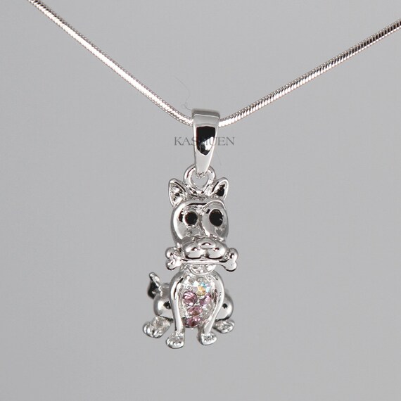 スワロフスキー　グレートデーン Swarovski Crystal 3D Rainbow Great Dane Doberman Dog Bone Scooby