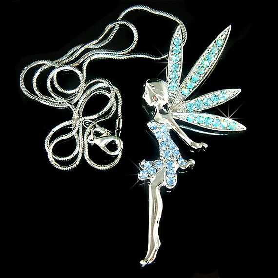 Hada hada Tinkerbell gran ángel Fairy cadena vintage ramo alas collar gol