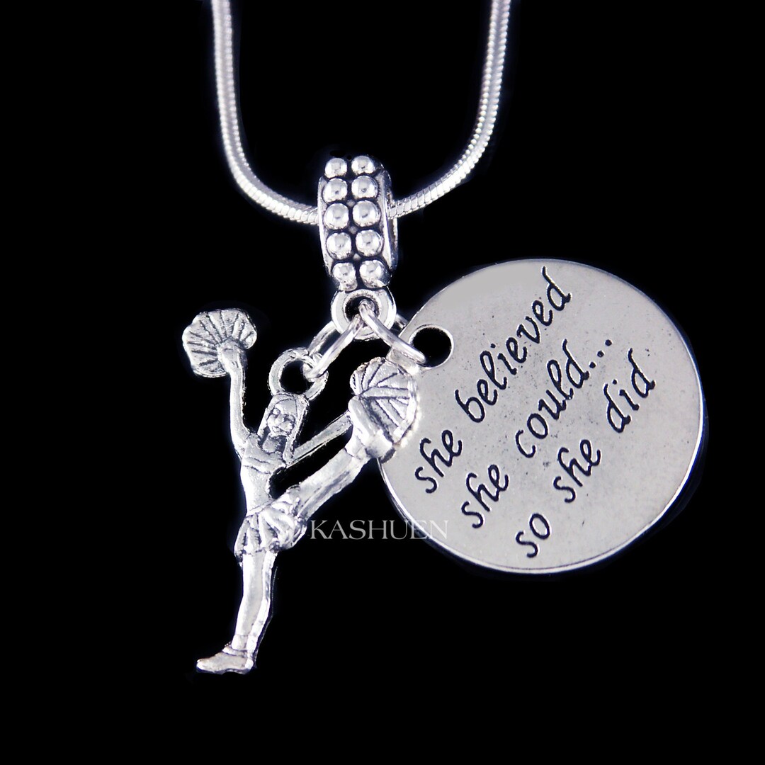 Cheerleader Gifts Cheerleading Cheer Necklace Daughter Granddaughter
