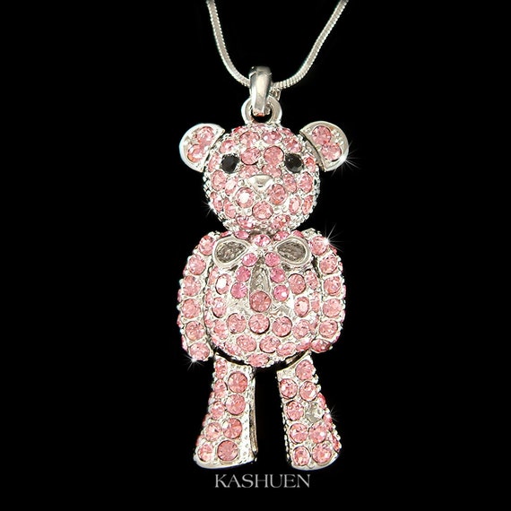 Swarovski store teddy necklace