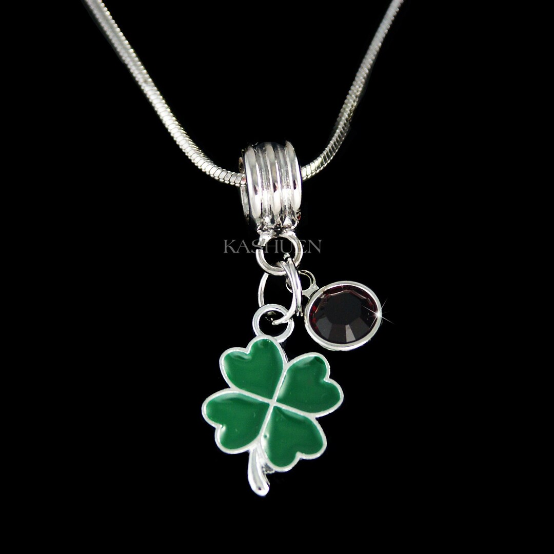 Fascino del quadrifoglio di buona fortuna, ciondoli in argento sterling 925, per bracciale con ciondoli Pandora, ciondoli per bracciale Pandora, ciondoli Pandora adatti - Italia