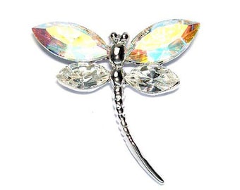 【最安値に挑戦】 Vintage Brooch Dragonfly Crystal Oversized Wilson and Butler 工芸品