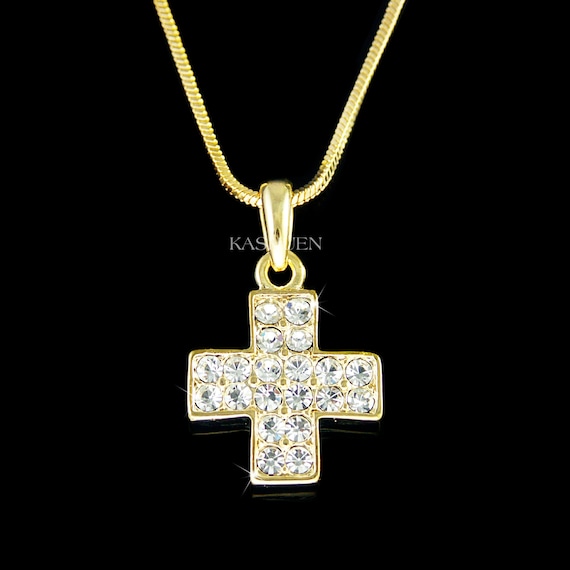 Collar De Cruz Para Mujer, Colgante De Punta De Baguette Iced Out, Circonita Cúbica, Joyería De