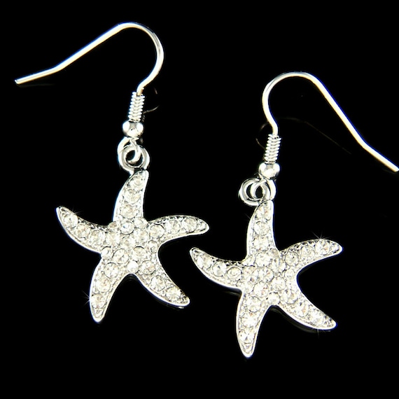 Orecchini a forma di stella marina, in argento Sterling 925
