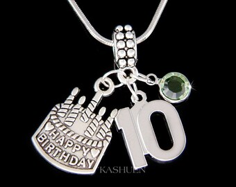 Happy 10th Birthday Gift Number 11 12 13 14 15th 16 17 18 19 Necklace Jewelry Girls Boy Daughter Granddaughter fit European Charm Bracelet